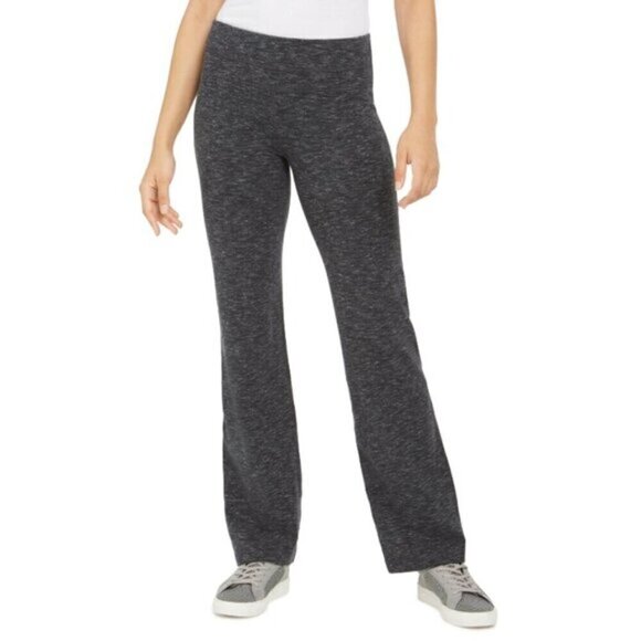 ID Ideology Petite Small Dark Grey Stretchy Flare Leg Athletic Pants NWT - Picture 1 of 4
